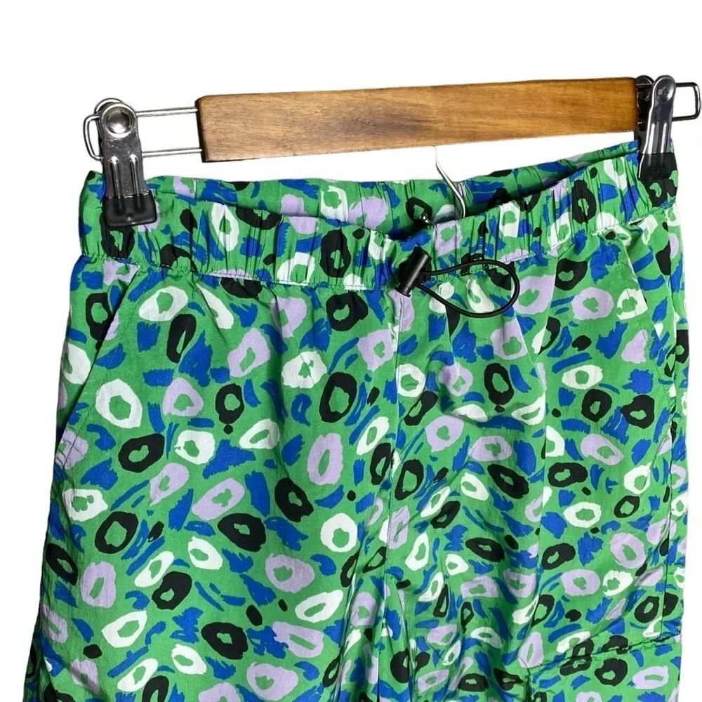 Diane Von Furstenberg for Target leopard Green High Waist nylon Pants Size XS - Picture 3 of 7